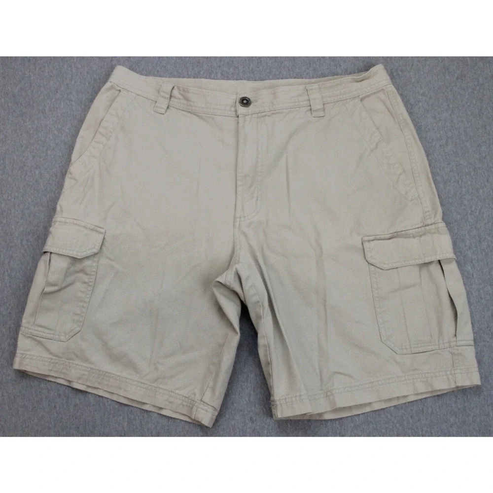 Columbia Shorts Mens 36 Beige 100%‎ Cotton Cargo Omni-Shade 10